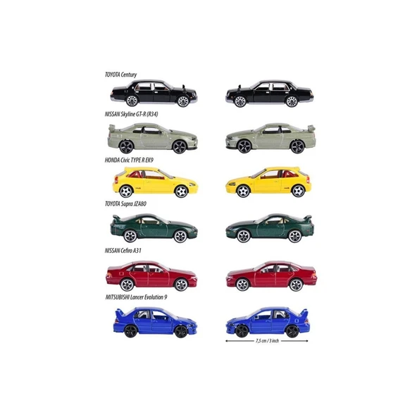 8502100000 ''Premium Cars, 6-asst.freewheel, die-cast, 1 opening pa(adet fiyatıdır) ürün görseli 1