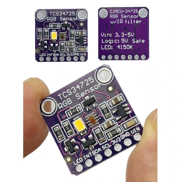 TCS34725 RGB Renk Algılama IR Filtre Sensör Modül - Resim 4