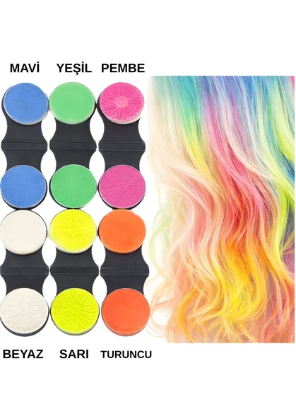 Saç Tebeşiri 6'lı Saç Boyama Tebeşiri ürün görseli 1