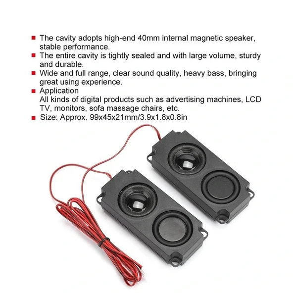 8 Ohm 5W Hoparlör 2'li Takım - Resim 6