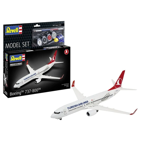 63772 Revell - Turkish Airlines Boeing 737-800 1:144 Maket Kiti ürün görseli 1
