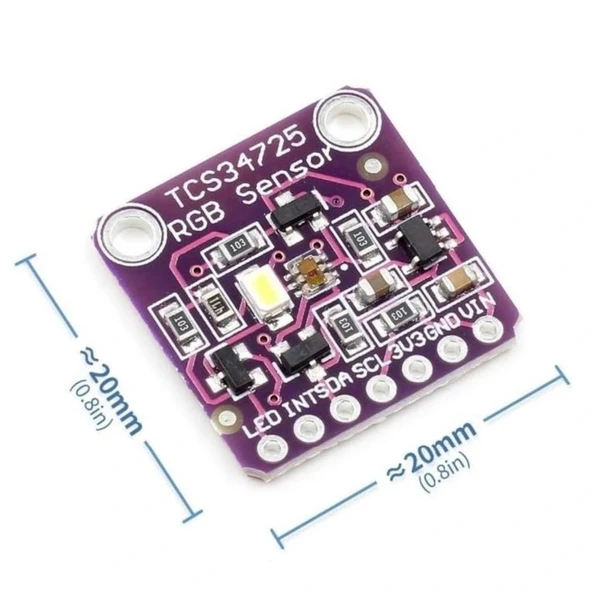 TCS34725 RGB Renk Algılama IR Filtre Sensör Modül - Resim 3