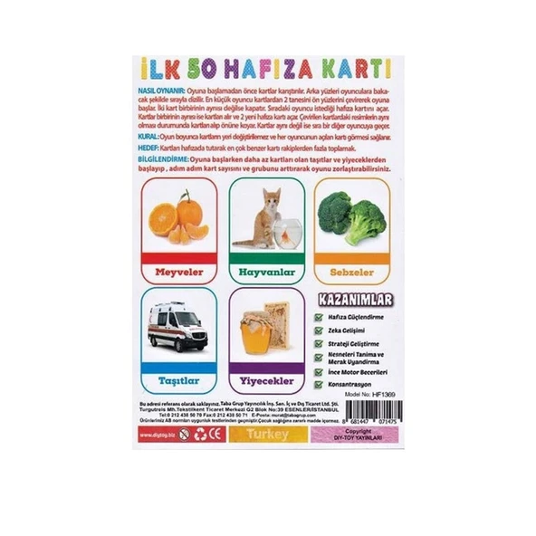 1475 İLK 50 HAFIZA KARTLARI (MEMORY GAME ) - Resim 2
