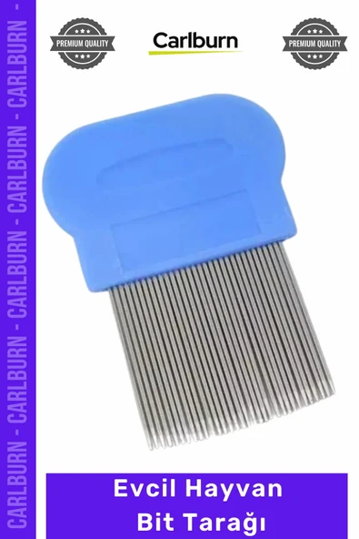 #Petshop Profesyonel Tasarım Metal Dişli Saç Derisi Dostu Kaymaz Saplı Hijyenik Sağlıklı Bit Tarağı ürün görseli 1
