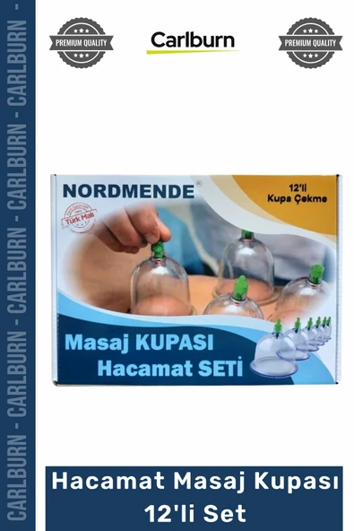 #Hacamat Profesyonel Vakumlu Pompalı Hijyenik Terapi Gereçleri Hacamat Masaj Kupası 12'li Set ürün görseli 1