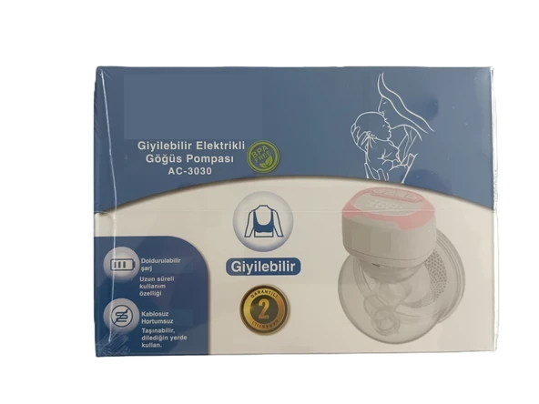 Giyilebilir Eller Serbest Şarjlı Süt Pompası  Kablosuz Tasarım (AC3030) ürün görseli 1