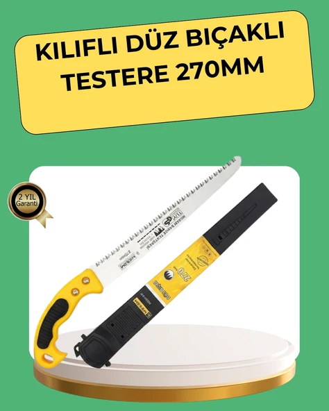 270 mm Düz Bıçaklı Bahçe Budama Testeresi Kılıflı ürün görseli 1