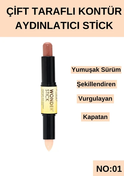 Çift Taraflı Kontür Aydınlatıcı Stick No:01 ürün görseli 1
