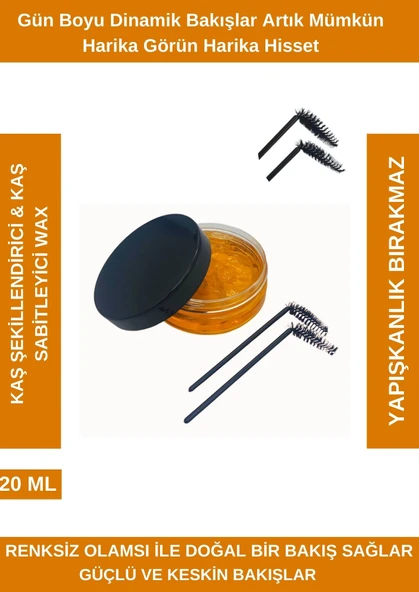 Kaş Sabitleyici & Kaş Şekillendirici Wax Besleyici Keratin Ve E Vitamin Içerikli Eyebrow Wax ürün görseli 1