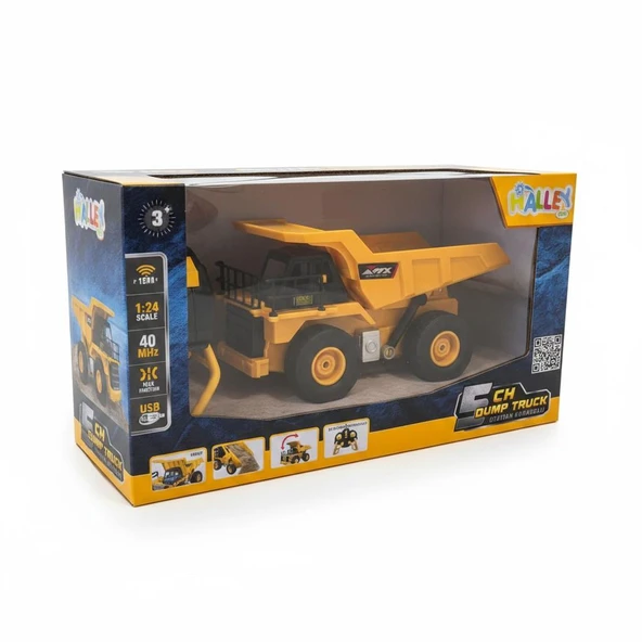 Z6811A U/K ŞARJLI 1:24 İŞ MAK.KAMYON 40MHZ -ZRV ürün görseli 1