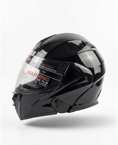 VRT - ÇENE AÇILIR VİZÖRLÜ KASK [MD-808] [SİYAH] [XL] ürün görseli 1