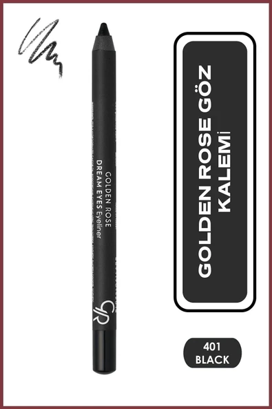 GOLDEN ROSE Dream Eyes Eyeliner No: 401 - Mat Bitişli Yumuşak Göz Kalemi ürün görseli 1