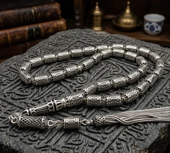 BlackCraft Gümüş Kapsül Kesim Tespih ürün görseli 1