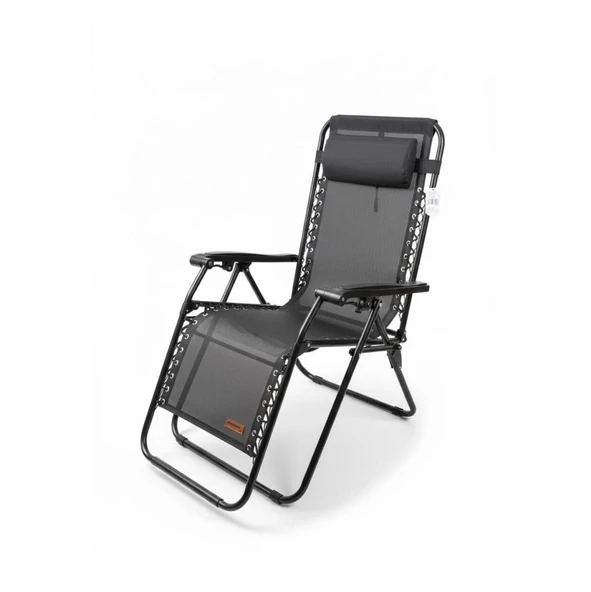 Madfox EasyRest Katlanır Şezlong Sandalye  Gri ürün görseli 1