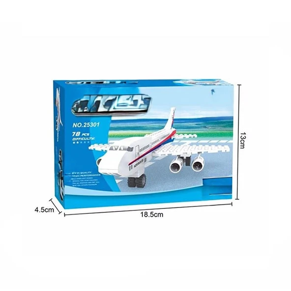 25301 78 Parça Yolcu Uçağı - Resim 3