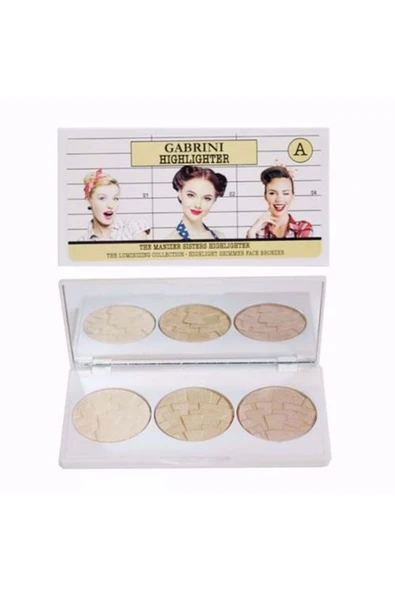 GABRİNİ 3'lü Aydınlatıcı A Paleti - Highlighter Ebr361 ürün görseli 1