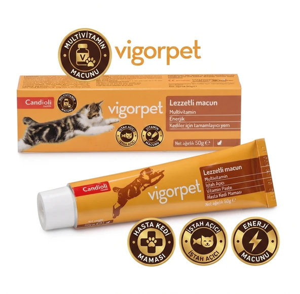 Vigor Pet Cat Pasta 50 gr (Kediler İçin İştah Açıcı, Enerji ve Bağışıklık Destekleyici Vitamin Macunu) ürün görseli 1