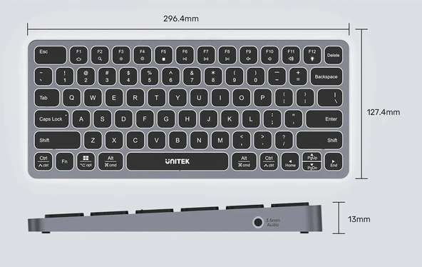 UNITEK 9-IN-1 USB-C HUB KLAVYE D1092A - Resim 3