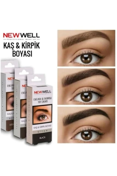 NEW WELL Newwell kaş ve kirpik boyası kahverengi ürün görseli 1