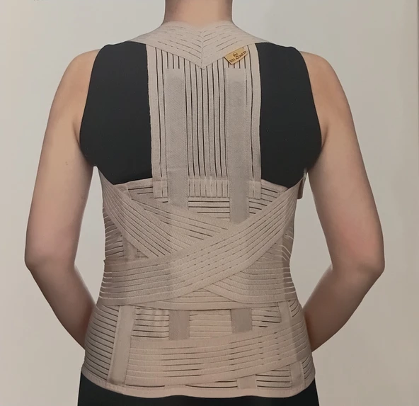 Çift Çelik Destekli Dorsalomber Korse Postural Destekli ve Ayarlanabilir ürün görseli 1
