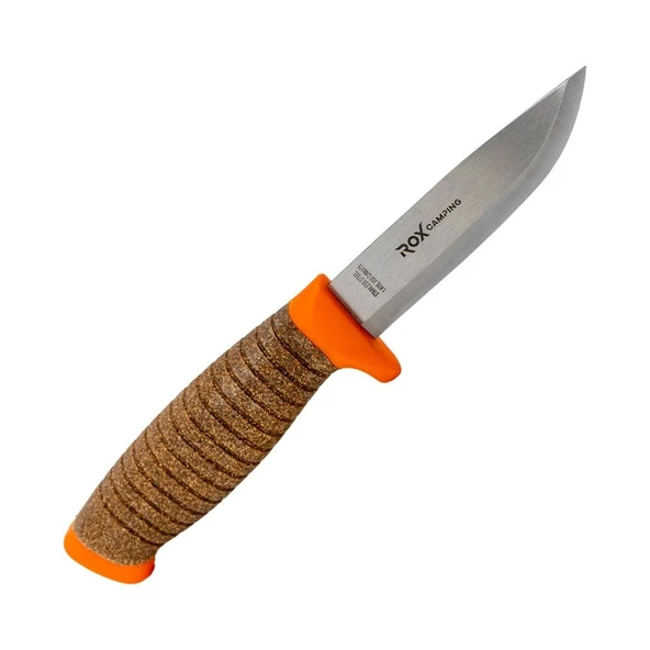 TURUNCU BUSHCRAFT PLUS PASLANMAZ ÇELİK KAMP BIÇAĞI - ROX - Resim 2