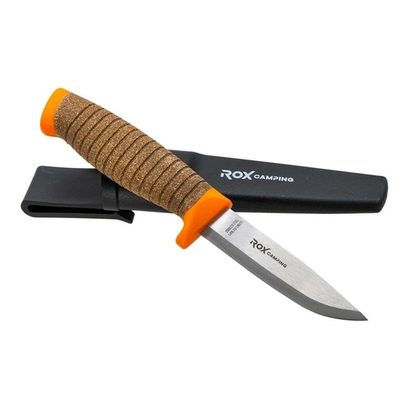 TURUNCU BUSHCRAFT PLUS PASLANMAZ ÇELİK KAMP BIÇAĞI - ROX ürün görseli 1