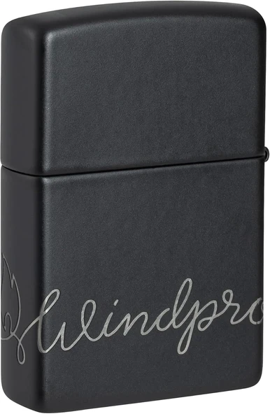 Zippo Logo Black Matte Dizayn Çakmak - Resim 6