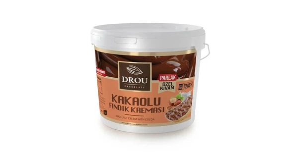 DROU Kakaolu Fındık Kreması %5 Fındıklı 10 Kg Sürülebilir Çikolata Krema Profesyonel Kullanım ürün görseli 1
