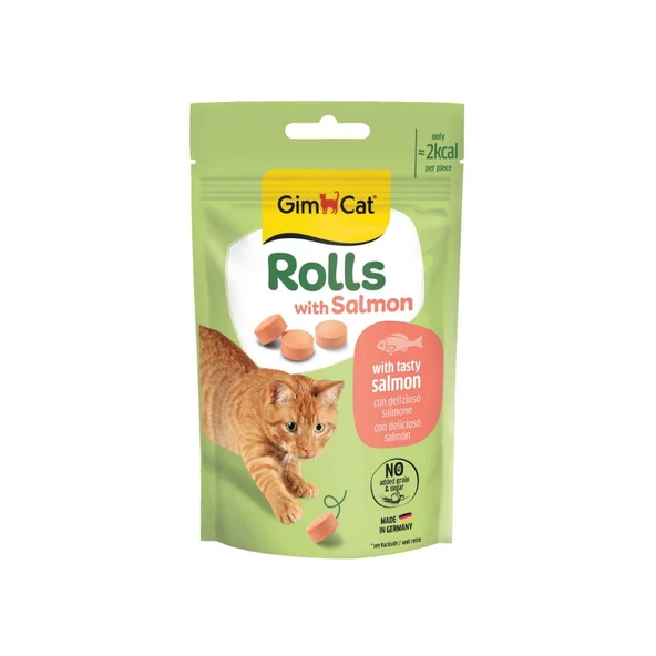 Gimcat Rolls with Salmon Somonlu Kedi Ödül Tableti 50 Gr ürün görseli 1