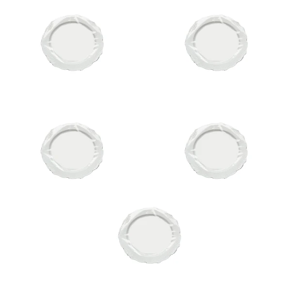 Omeyva Davet Parti Sunum Doğum Günü Beyaz Renkli Sert Plastik Mika Tabak - 22 Cm. - 6 Adetlik 5 Paket ürün görseli 1