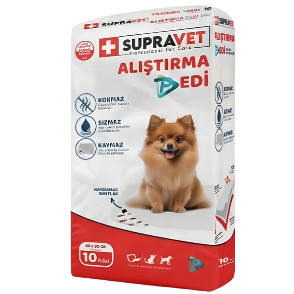 Supravet Köpek Çiş Eğitim Pedi 60x90 10 Lu Paket ürün görseli 1