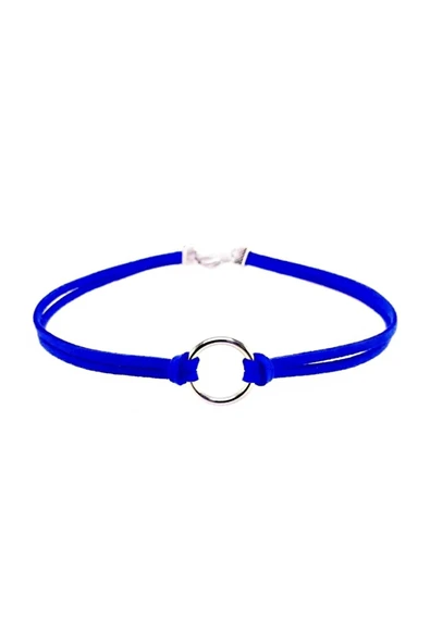 Parlament Mavi Kadın Süet Round Choker ürün görseli 1