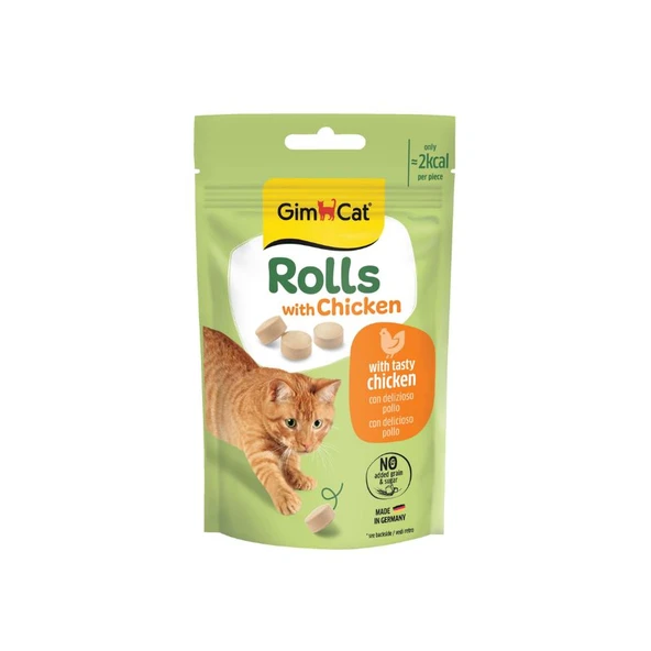 Gimcat Rolls with Chicken Tavuklu Kedi Ödül Tableti 50 Gr ürün görseli 1