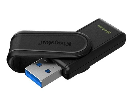 64GB Kingston (DTXS/64GB) USB3.2 Data Traveler EXODIA S Sıyah/Sıyah ürün görseli 1