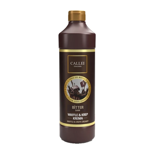 CALLEİ Bitter Kakaolu Waffle Çikolata 1 Kg Tekli Waffle Krep Pancake Tatlı Sosu ürün görseli 1