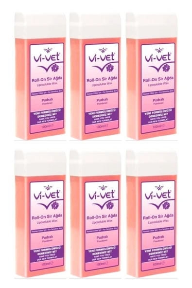 Vi-vet Kartuş Roll-On Pudralı Sir Ağda 100 ml 6 Adet ürün görseli 1