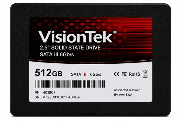 VisionTek 512GB 2.5 SATA  SSD 401807 ürün görseli 1