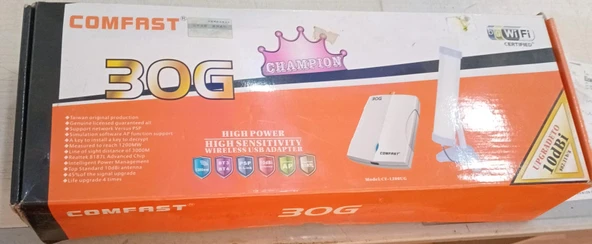 COMFAST 30G CF-1200UG 10DBI ANTENLİ WI-Fİ ALICI (AÇIK ALANDA 300MT ÇEKİM ALANI) ürün görseli 1