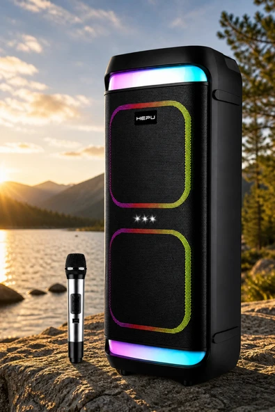PTTAVM: HEPU HP 959 Taşınabilir Şarjlı Rgb Bluetooth Hoparlör