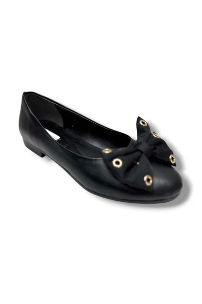 C-Shoes YS304-26 Cilt Kapsüllü Saten Papyonlu Anatomik Kadın Babet ürün görseli 1