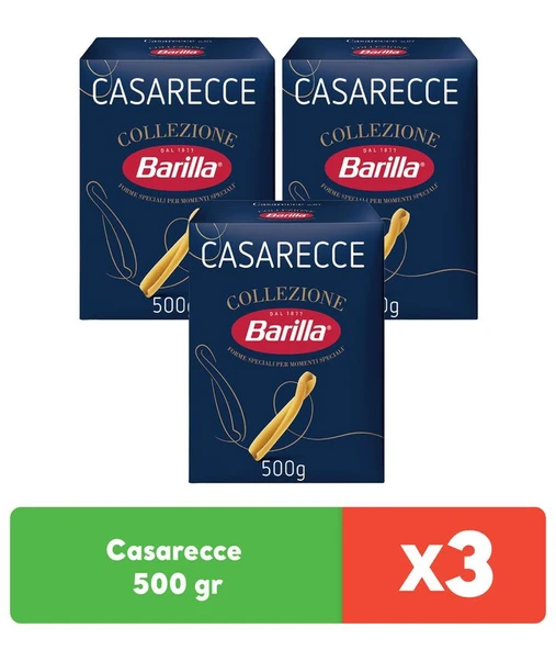 BARILLA Collezione Cassarecce Makarna 500 Gr x 3 Lü Avantaj Paketi İtalyan Gurme Makarna Seti ürün görseli 1