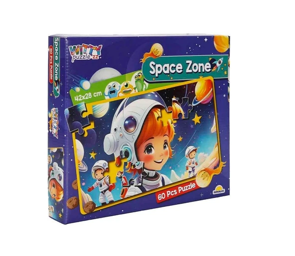 60 Parça Çocuk Astronotlar Puzzle 4956 - Resim 2