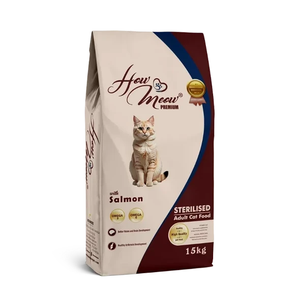 How Meow Kısırlaştırılmış Kedi Maması Somonlu 15 KG ürün görseli 1