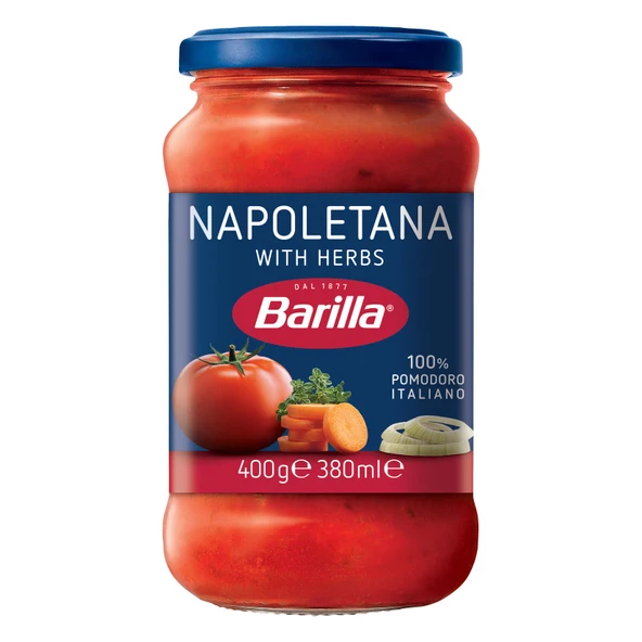 BARILLA Napoletana Napoliten Makarna Sosu 400 Gr Tekli İtalyan Domates Bazlı Hazır Sos ürün görseli 1