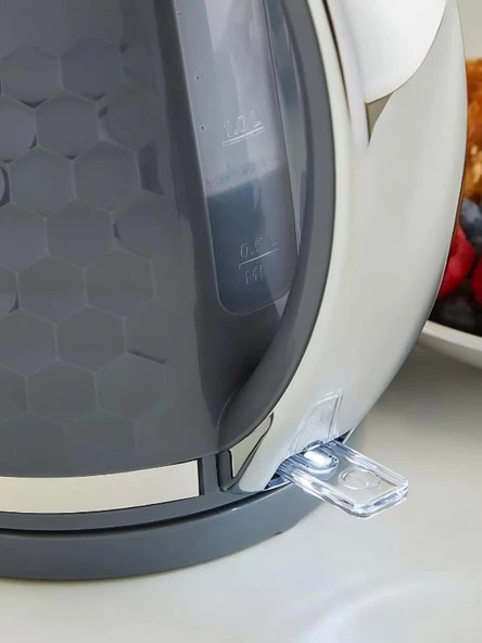 Morphy Richards Hive 1,5 Lt. Gri Kettle - Resim 5