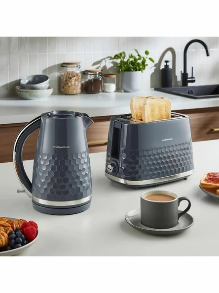 Morphy Richards Hive 1,5 Lt. Gri Kettle - Resim 7