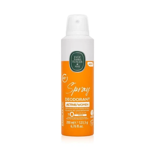 Eyüp Sabri Tuncer Active - Kadın Sprey Deodorant 200 ml ürün görseli 1