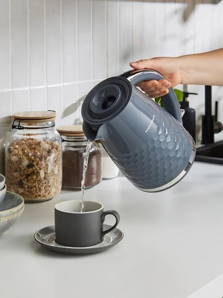Morphy Richards Hive 1,5 Lt. Gri Kettle - Resim 3