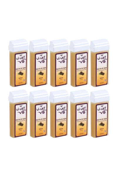 Vi-vet Kartuş Roll-On Natural Sir Ağda 100 ml 10 Adet ürün görseli 1