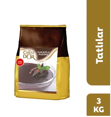 CARTE DOR FS Kakaolu Puding 3 Kg Tekli Profesyonel Hazır Puding Karışımı Kakao Aromalı Tatlı ürün görseli 1